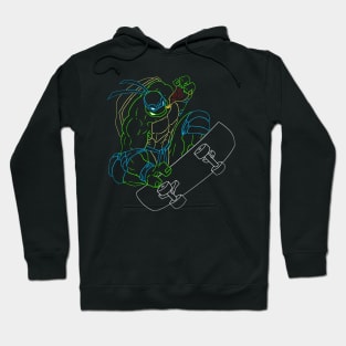 Neon 90's Ninja Turtles - Leonardo Hoodie